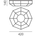 Rilegato Ø 42 lampada da soffitto Il Fanale dimensioni