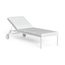 Riviera Lettino Talenti Outdoor bianco-argento