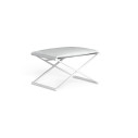 Riviera Pouf Talenti Outdoor bianco-argento