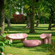 Driade Roly Poly Poltrona rosa carne ambientazione