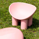 Driade Roly Poly Poltrona rosa carne ambientazione
