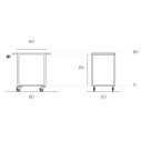 Run 01 Carrello con ruote standard Fantin dimensioni