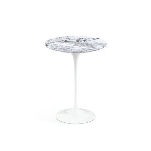 Knoll Saarinen Tavolino Tulip Ø 41 Marmo Arabescato