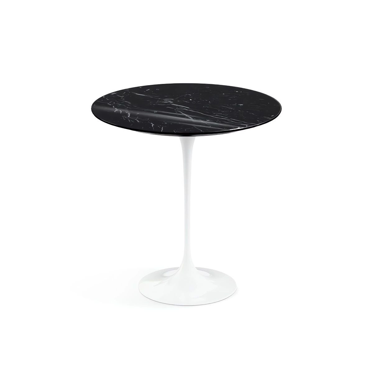 Knoll Saarinen Tavolino Tulip Ø 51 Marmo Nero Marquina