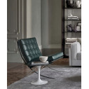 Knoll Saarinen Tavolino Tulip Ø 51 H 37 Bianco-Marmo Nero Marquina ambientazione