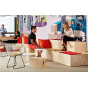Knoll Saarinen Tavolino Tulip Ø 51 H 36-37 Laminato Bianco ambientazione
