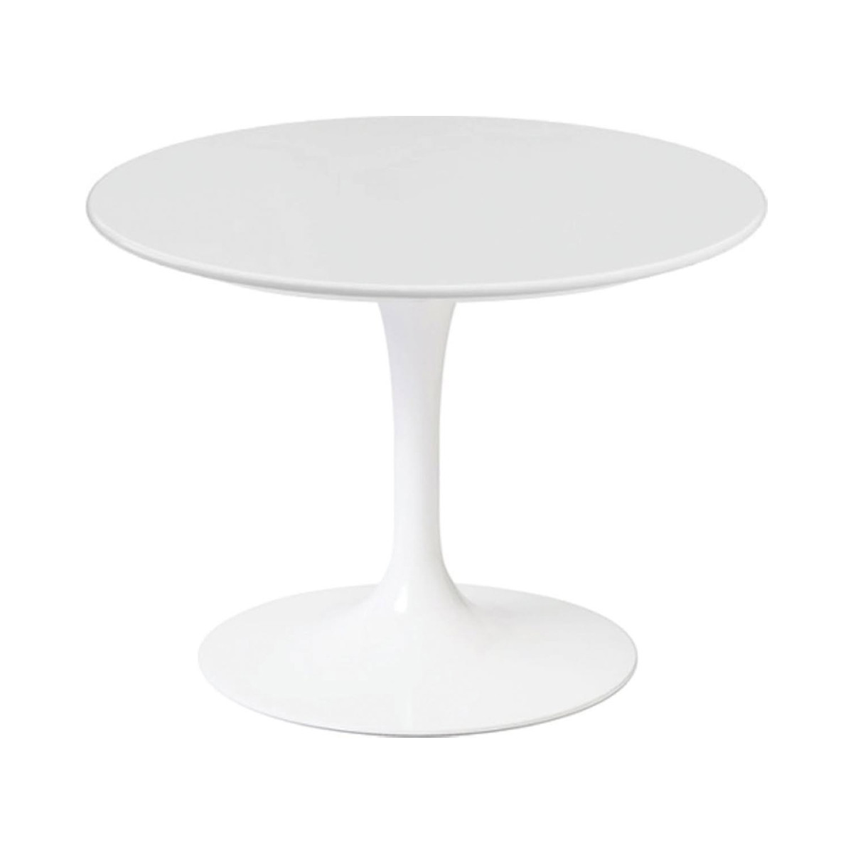 Knoll Saarinen Tavolino Tulip Ø 51 H 36-37 Laminato Bianco