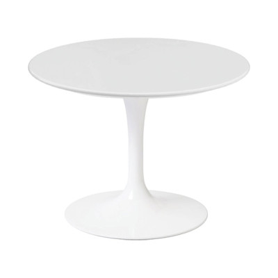 Knoll Saarinen Tavolino Tulip Ø 51 H 36-37 Laminato Bianco