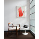 Knoll Saarinen Tavolino Tulip Ø 51 H 36-37 Laminato Bianco ambientazione