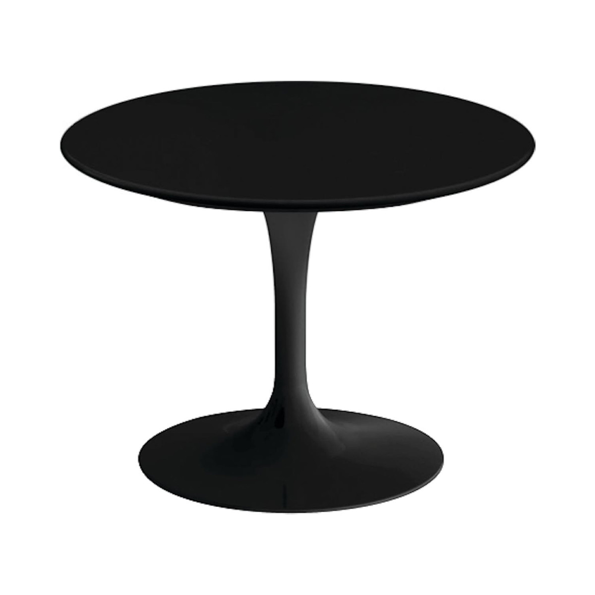 Knoll Saarinen Tavolino Tulip Ø 51 H 36-37 Laminato Nero
