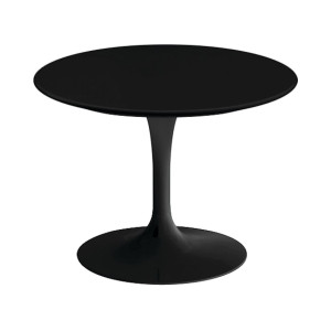 Knoll Saarinen Tavolino Tulip Ø 51 H 36-37 Laminato Nero