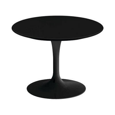 Knoll Saarinen Tavolino Tulip Ø 51 H 36-37 Laminato Nero