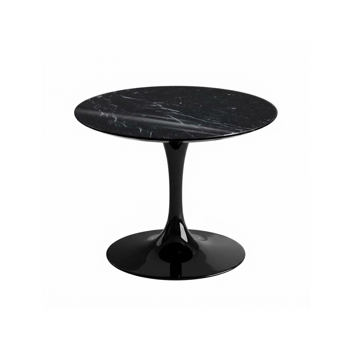 Knoll Saarinen Tavolino Tulip Ø 51 H 37 Nero-Marmo Nero Marquina