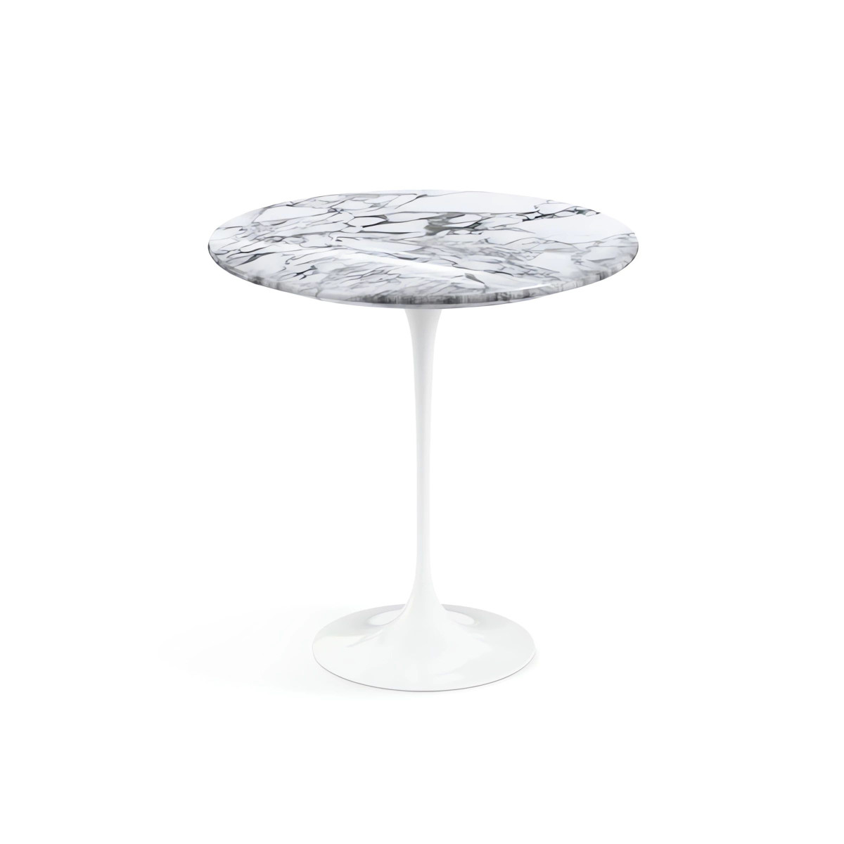 Knoll Saarinen Tavolino Tulip Ø 51 Marmo Arabescato