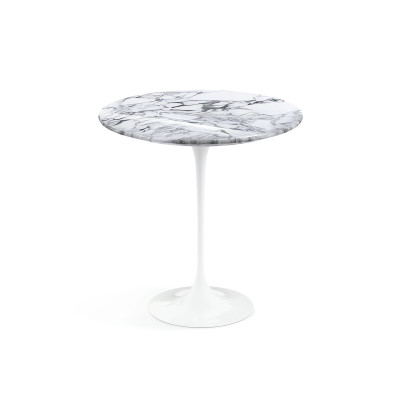 Knoll Saarinen Tavolino Tulip Ø 51 Marmo Arabescato