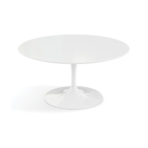 Knoll Saarinen Tavolino Tulip Ø 91 Laminato Bianco