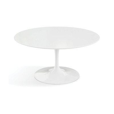 Knoll Saarinen Tavolino Tulip Ø 91 Laminato Bianco