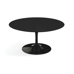 Knoll Saarinen Tavolino Tulip Ø 91 Laminato Nero