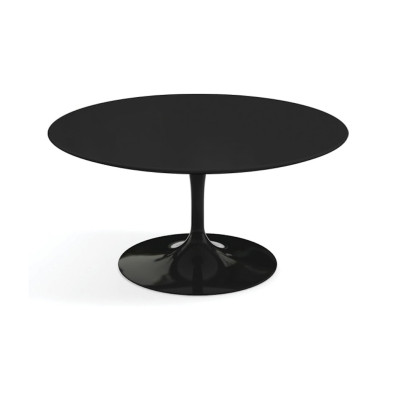 Knoll Saarinen Tavolino Tulip Ø 91 Laminato Nero