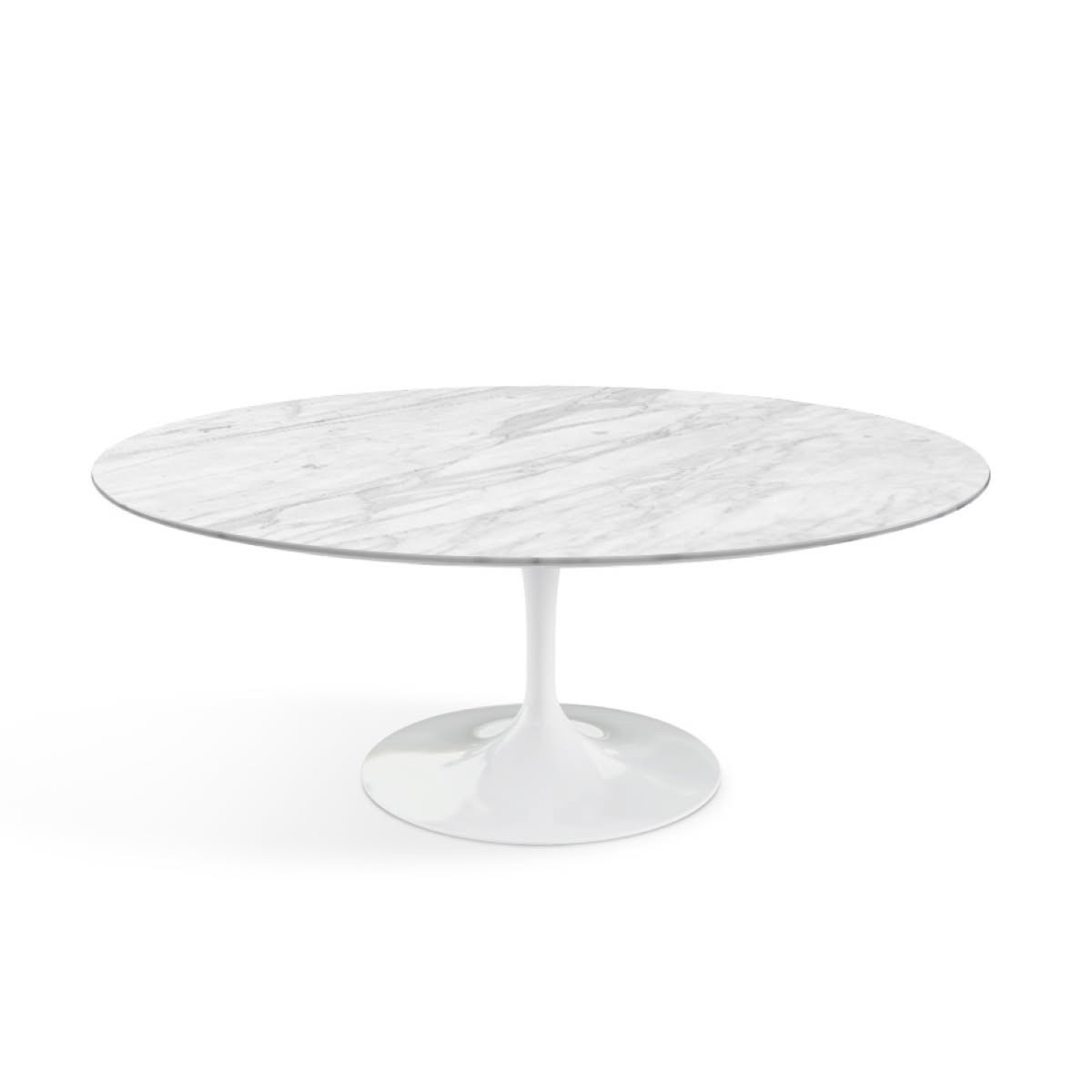 Knoll Saarinen Tavolino Tulip Ovale 107x70 Marmo Statuarietto