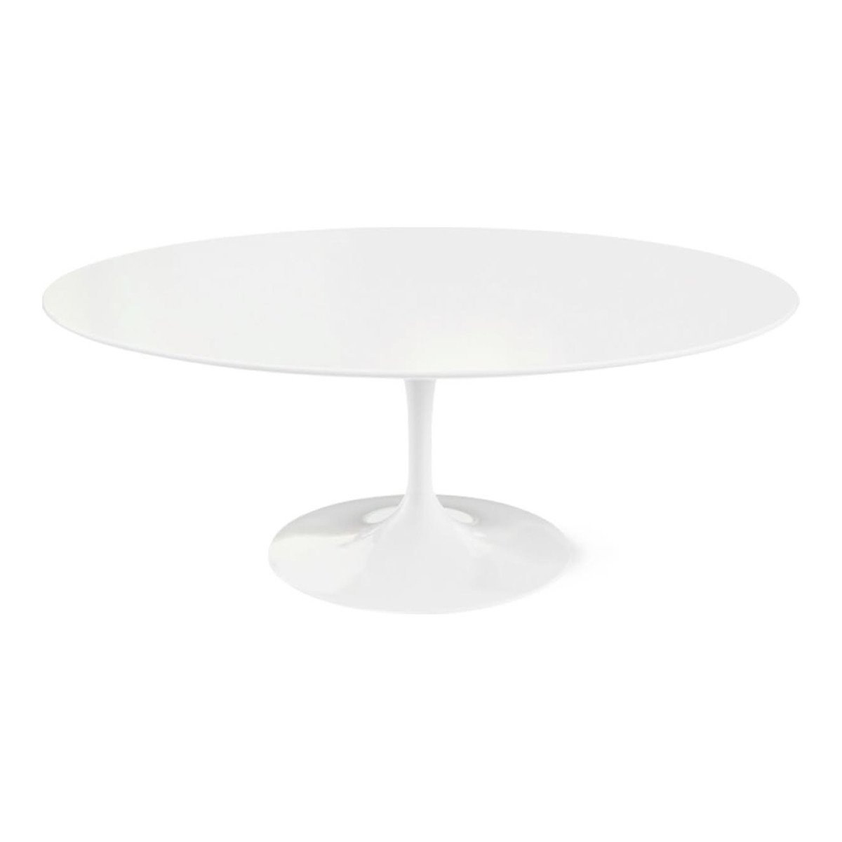 Knoll Saarinen Tavolino Tulip Ovale 107x70 Laminato Bianco