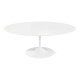Knoll Saarinen Tavolino Tulip Ovale 107x70 Laminato Bianco vista