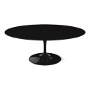 Knoll Saarinen Tavolino Tulip Ovale 107x70 Laminato Nero vista