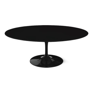 Knoll Saarinen Tavolino Tulip Ovale 107x70 Laminato Nero
