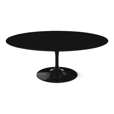Knoll Saarinen Tavolino Tulip Ovale 107x70 Laminato Nero