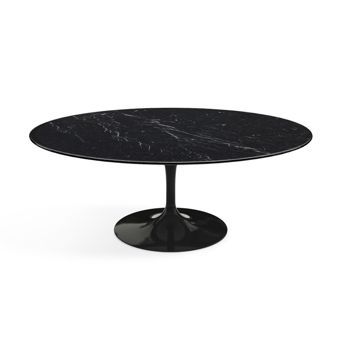 Knoll Saarinen Tavolino Tulip Ovale 107x70 Marmo Nero Marquina