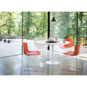 Knoll Saarinen Tavolo Tulip Ø 120 Laminato Bianco ambientazione