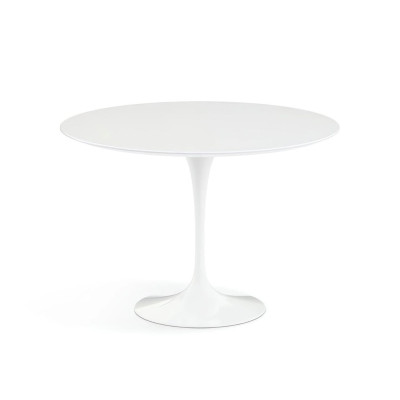 Knoll Saarinen Tavolo Tulip Ø 120 Laminato Bianco