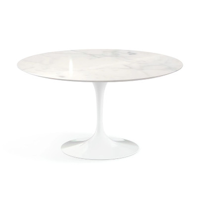 Knoll Saarinen Tavolo Tulip Ø 120 Marmo Statuarietto