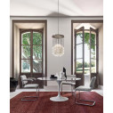 Knoll Saarinen Tavolo Tulip Ø 120 Marmo Arabescato ambientazione