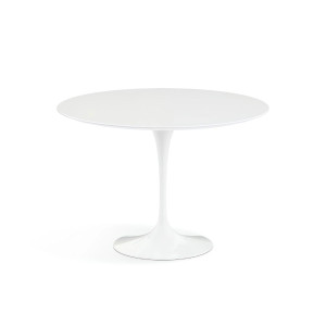 Knoll Saarinen Tavolo Tulip Ø 137 Laminato Bianco
