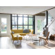 Knoll Saarinen Tavolino Tulip Ø 41 Laminato Bianco ambientazione