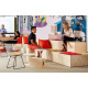 Knoll Saarinen Tavolino Tulip Ø 41 Laminato Bianco ambientazione