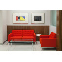 Knoll Saarinen Tavolino Tulip Ø 41 Laminato Bianco ambientazione