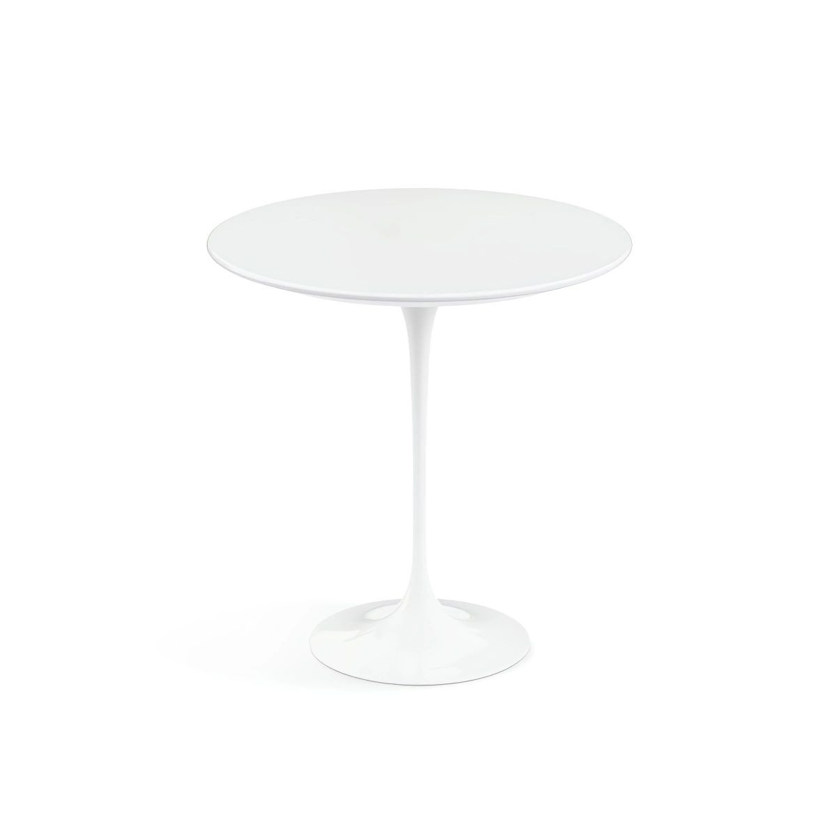 Knoll Saarinen Tavolino Tulip Ø 41 Laminato Bianco