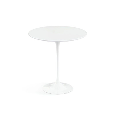 Knoll Saarinen Tavolino Tulip Ø 41 Laminato Bianco