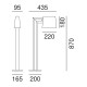 Saint Tropez Z2C1 lampada da esterno Il Fanale dimensioni