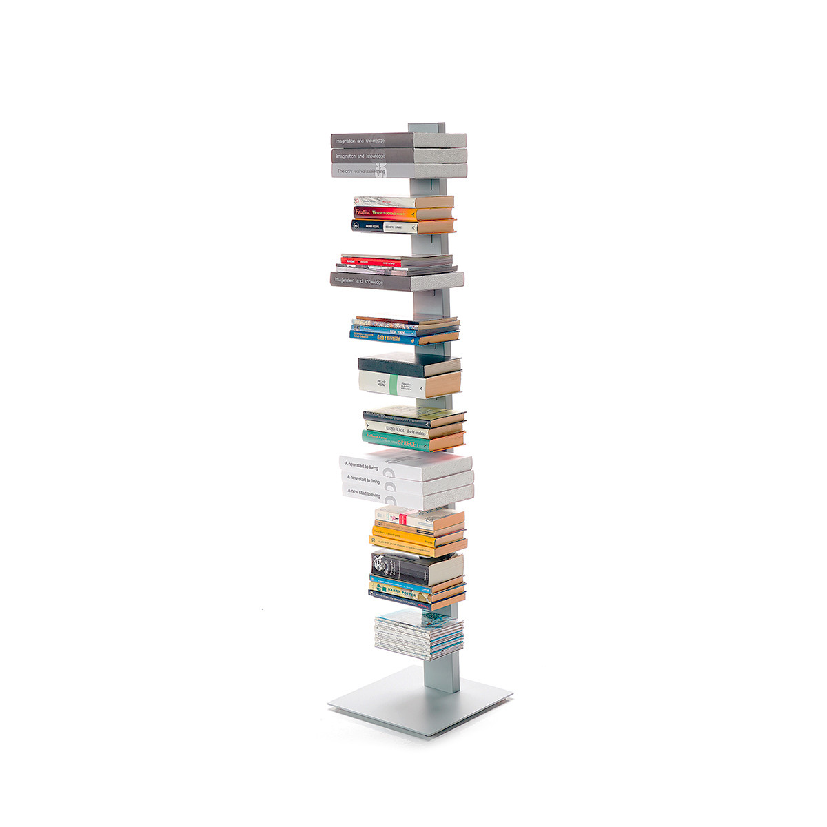 Libreria Sapiens H 152 grigio alluminio
