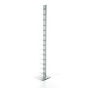 Libreria Sapiens H 202 grigio alluminio BBB Italia