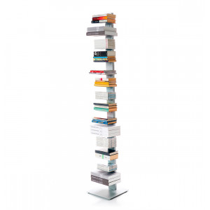 Libreria Sapiens H 202 grigio alluminio