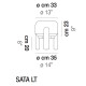 Sata LT lampada da terra Vistosi dimensioni