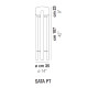 Sata PT lampada da terra Vistosi dimensioni