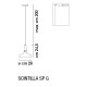 Scintilla SP G lampada a sospensione Vistosi dimensioni