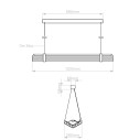 Seagull Pendant Horizontal 1200 Lampada a sospensione DCW éditions dimensioni