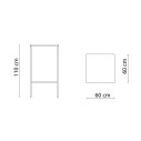 Seaside Tavolo alto 60x60x110 SE6060 Vermobil dimensioni