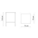 Seaside Tavolo alto 75x75x110 SE7575 Vermobil dimensioni